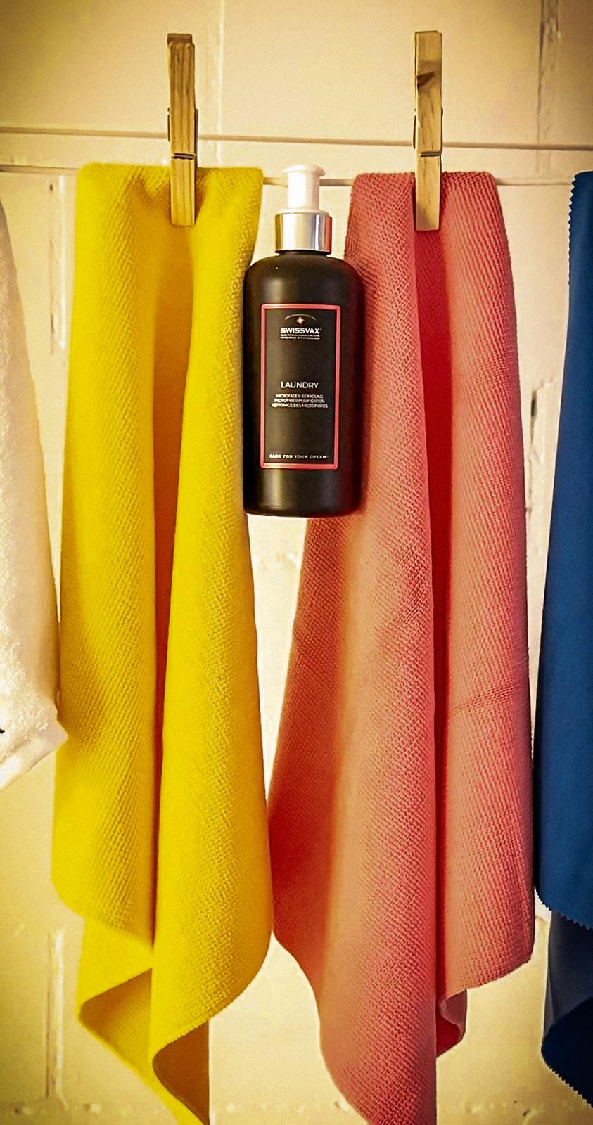 La cura perfetta per panni in microfibra di alta qualità – SWISSVAX Towel Collection & Laundry Waschemulsion